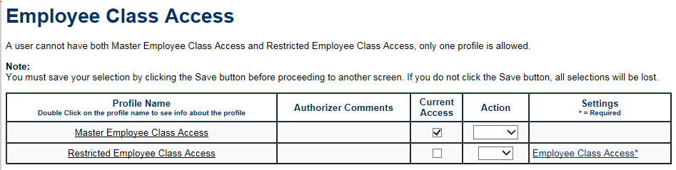 Image Employee Class Access