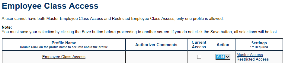 Image Employee Class Access